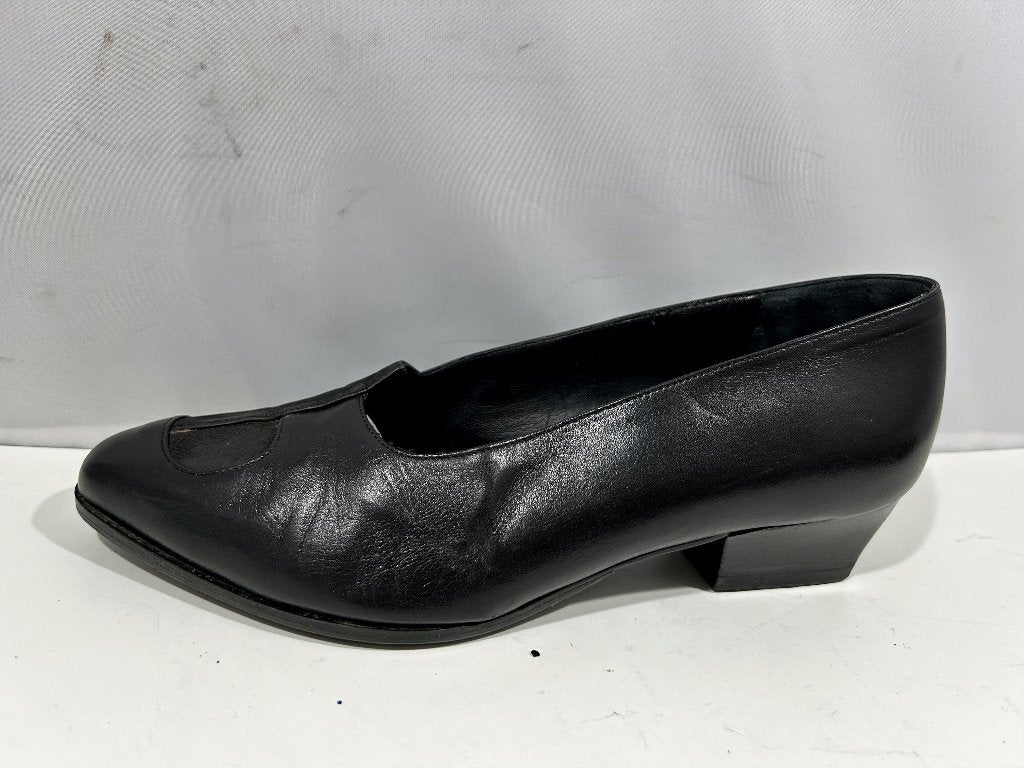 Maat 37,5 Donna Lisa Tucci nette zwart leren schoenen., Schoenen met lage hakken, Verzenden, Zwart, Gedragen