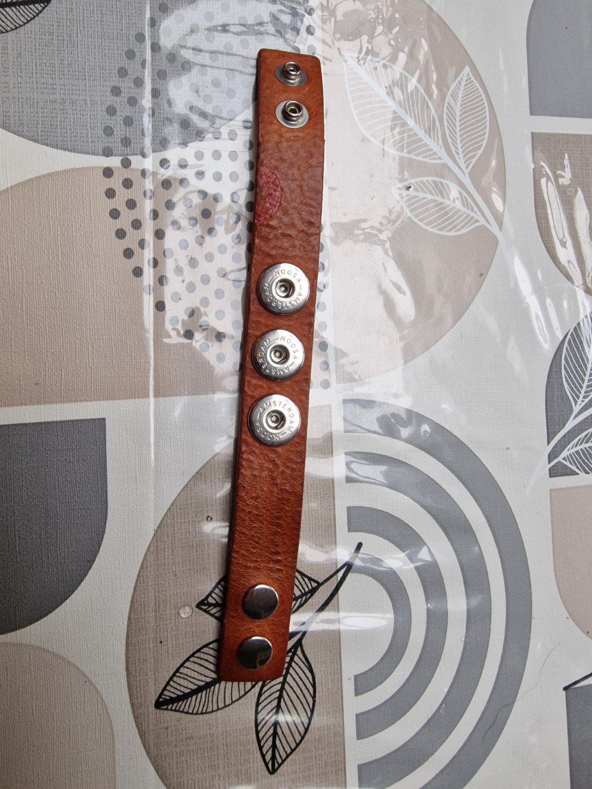 Noosa Amsterdam armband - Maat M, Ophalen of Verzenden, Gebruikt, Bruin, Leer