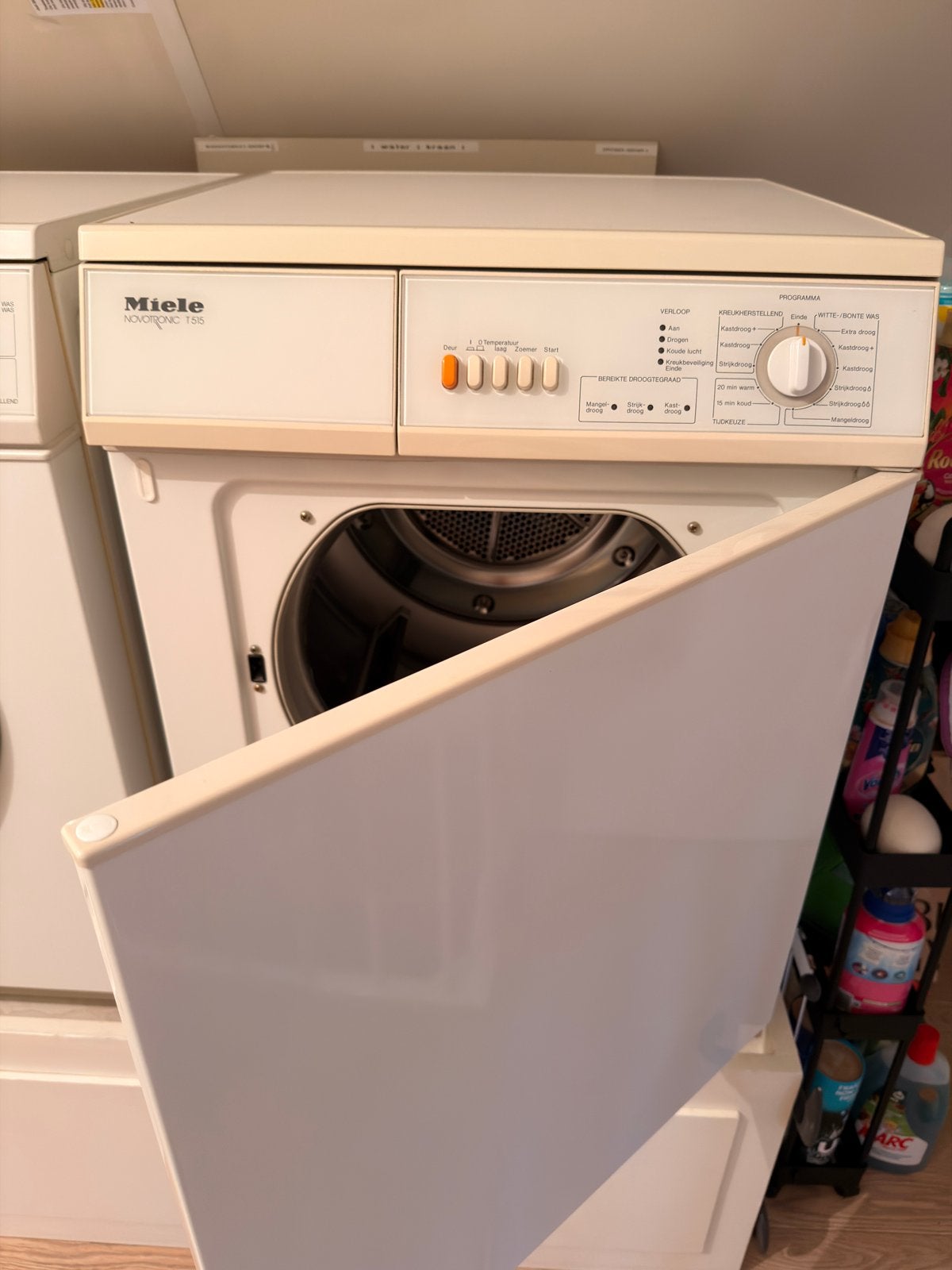 Wasdroger Miele Novotronic T 515 Luchtafvoer - werkt goed, Witgoed en Apparatuur, Ophalen, 6 tot 8 kg, Luchtafvoer, Zo goed als nieuw