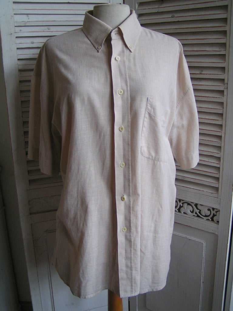 overhemd Christian Wolf maat L nr DD 340, Beige, Ophalen of Verzenden, Zo goed als nieuw, Halswijdte 41/42 (L)