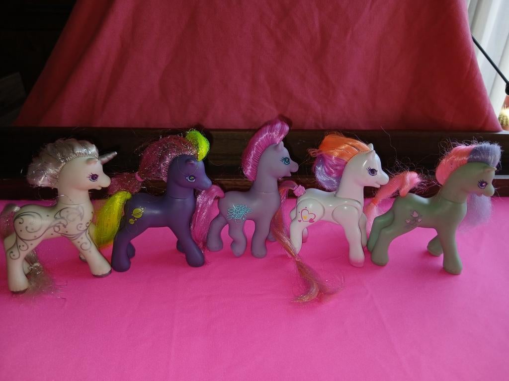 Set van 5 My Little Pony figuren - Diverse kleuren, Ophalen of Verzenden, Gebruikt, Meisje