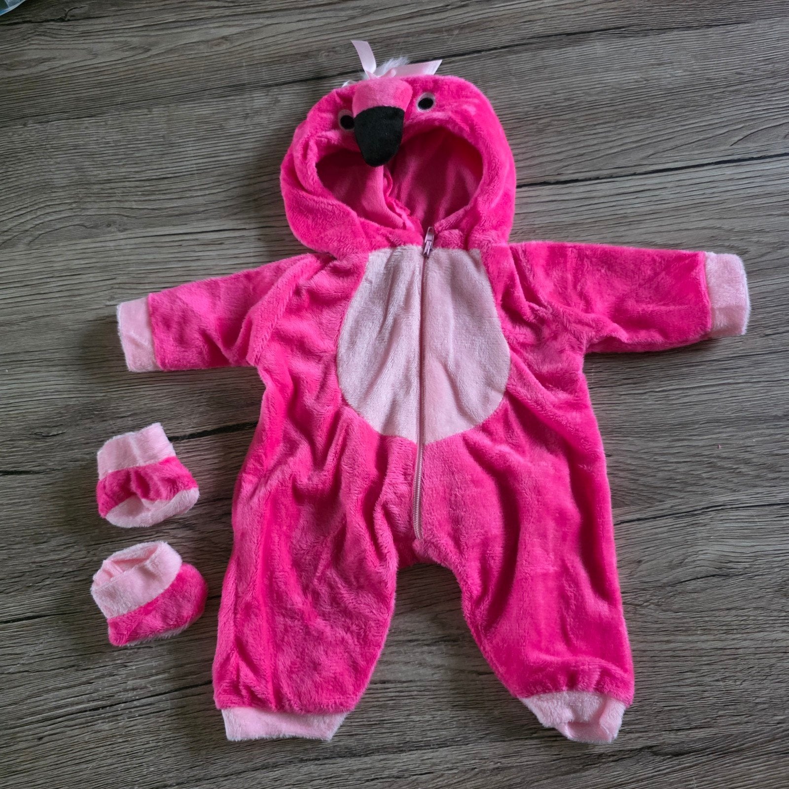 Babypop Flamingo Onesie met Slofjes – Geschikt v. Baby Born, Ophalen of Verzenden, Nieuw, Kleertjes