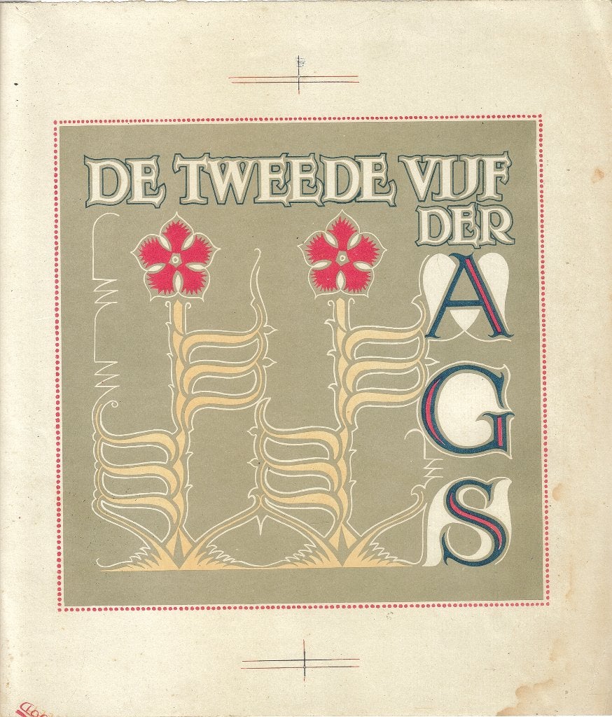 F. A. Timp litho "De Tweede Vijf der AGS", 1927, proefdruk, Ophalen