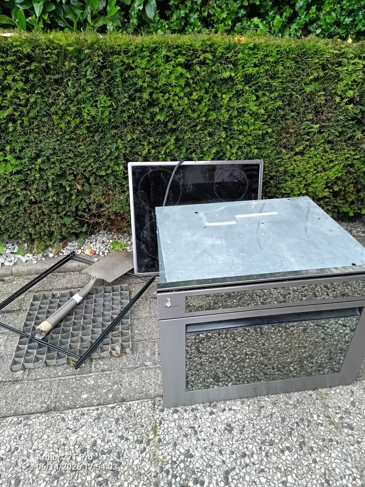 Oud ijzer: oven en kookplaat, Ophalen, Minder dan 85 cm, 4 kookzones, Inbouw