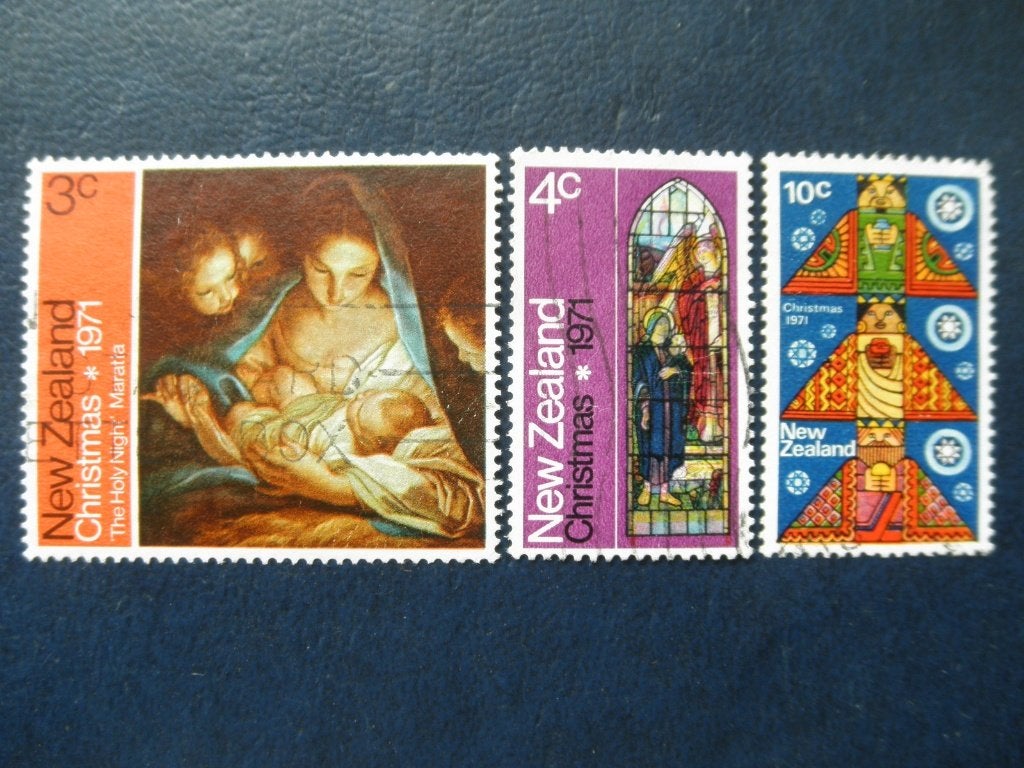Postzegels New Zealand 1971 kerst - cw. 1,40., Ophalen of Verzenden, Gestempeld