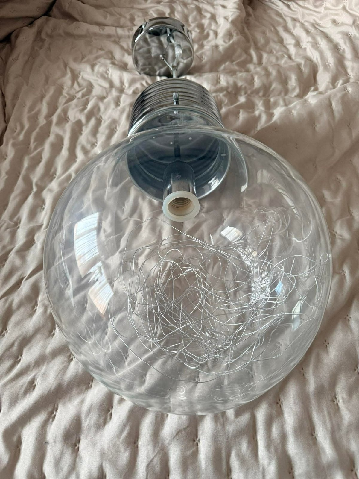 Unieke Hanglamp Gloeilamp Design - Sfeervol Licht, Ophalen, Gebruikt, Glas, 50 tot 75 cm