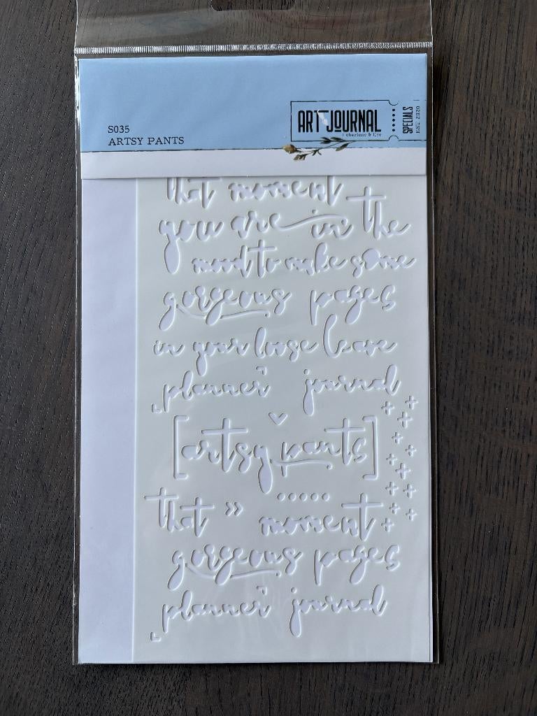 Stencil ArtJournal S035 Artsy pants (15a), Ophalen of Verzenden, Nieuw, Overige typen, Overige merken