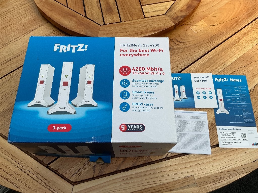 Fritz 4200 mesh wifi set 3 pack dus 3x3000AX, Ophalen of Verzenden, Nieuw, Fritz Repeater