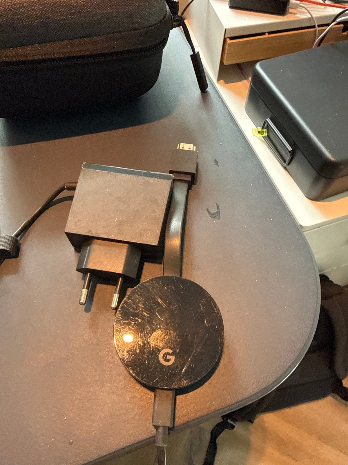 Google Chromecast met adapter, Audio, Tv en Foto, Mediaspelers, Ophalen of Verzenden, Gebruikt, HDMI, Zonder harde schijf