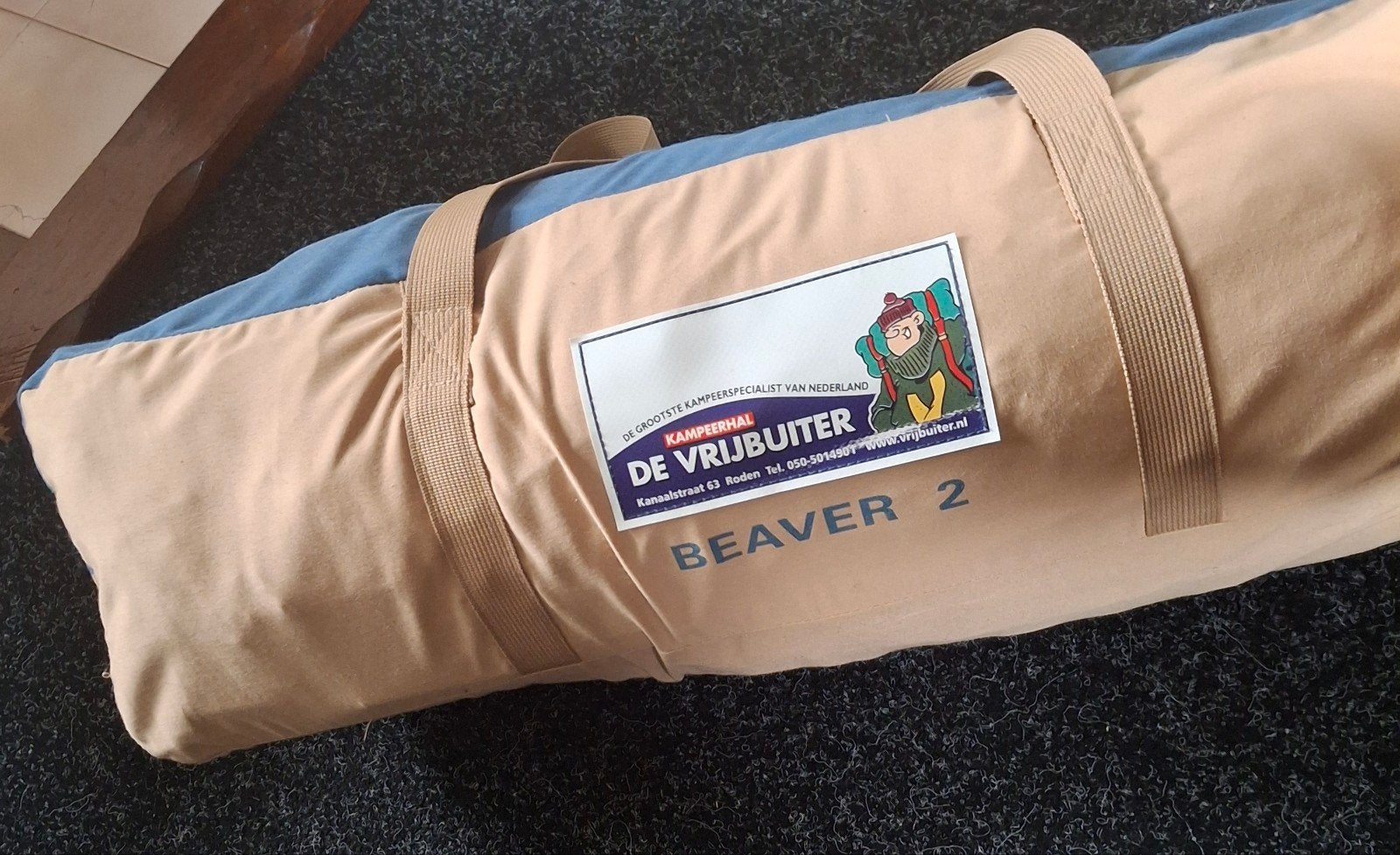 De Vrijbuiter Beaver 2 - 2 persoons tent, Caravans en Kamperen, Tenten, Ophalen, Gebruikt, Tot en met 2