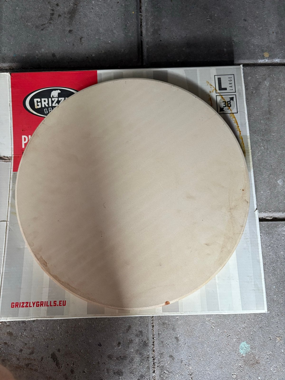 Grizzly Grills Pizzasteen 38 cm (large), Ophalen, Zo goed als nieuw