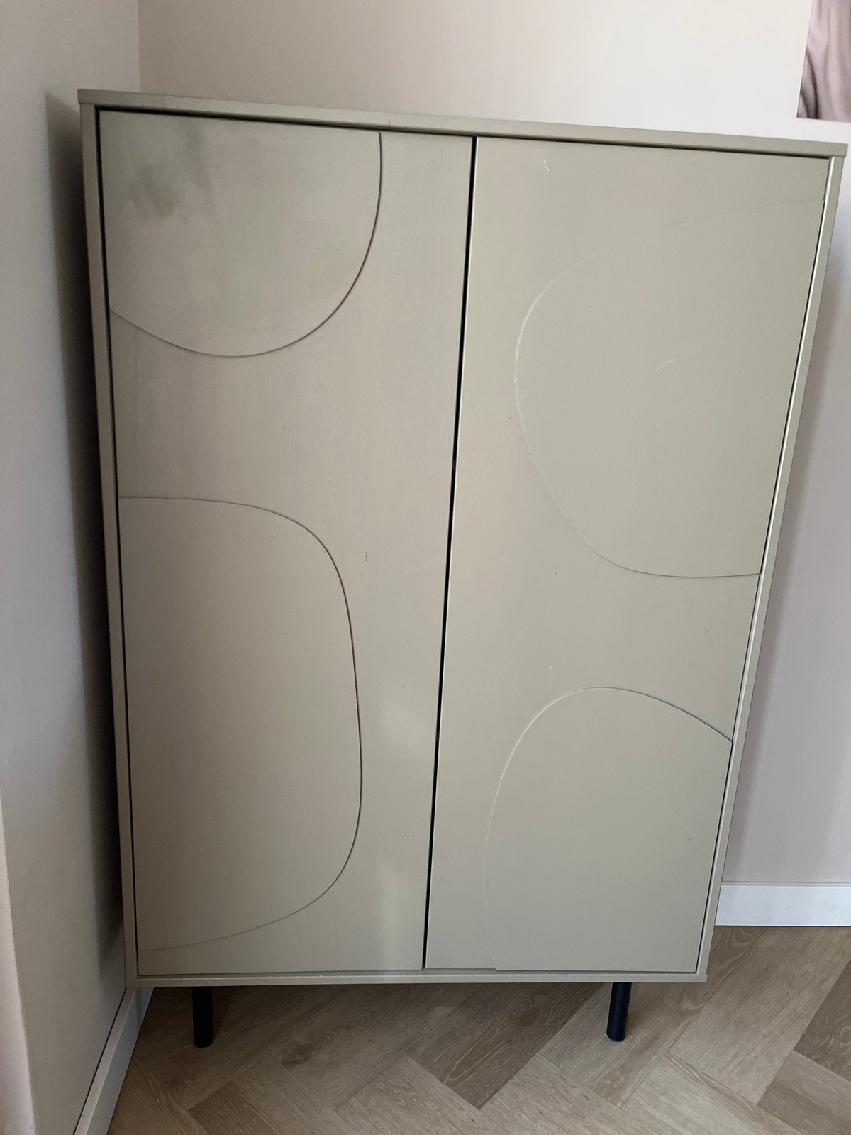 WOOOD opbergkast Cadiz 2-deurs mud, 135x85x40 cm, Ophalen, 100 tot 150 cm, 50 tot 100 cm, Zo goed als nieuw