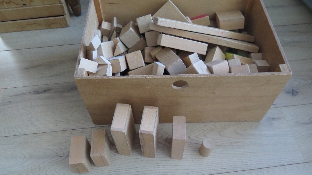 Kist met houten blokken, Ophalen, Gebruikt, Overige merken