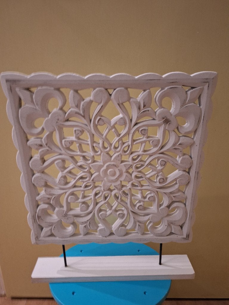 Decoratief scherm, Ophalen, Gebruikt, Wit, Hout