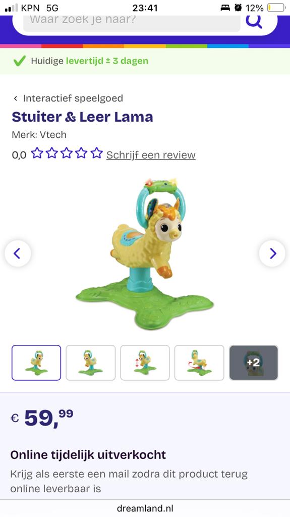 VTech Hobbelpaard Lama met Muziek en Geluid Speelgoed, Kinderen en Baby's, Speelgoed | Vtech, Ophalen, Gebruikt, 6 maanden tot 2 jaar
