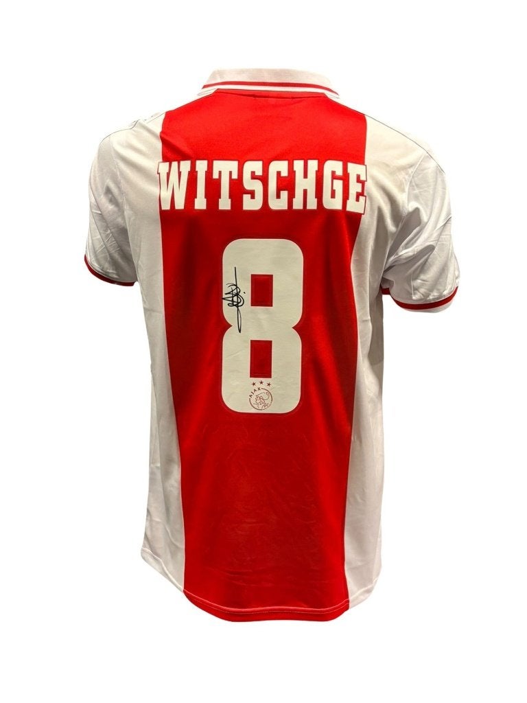 ACTIE Richard Witschge gesigneerd AFC Ajax 98/99 thuis shirt, Verzamelen, Sportartikelen en Voetbal, Nieuw, Shirt, Ajax, Ophalen of Verzenden