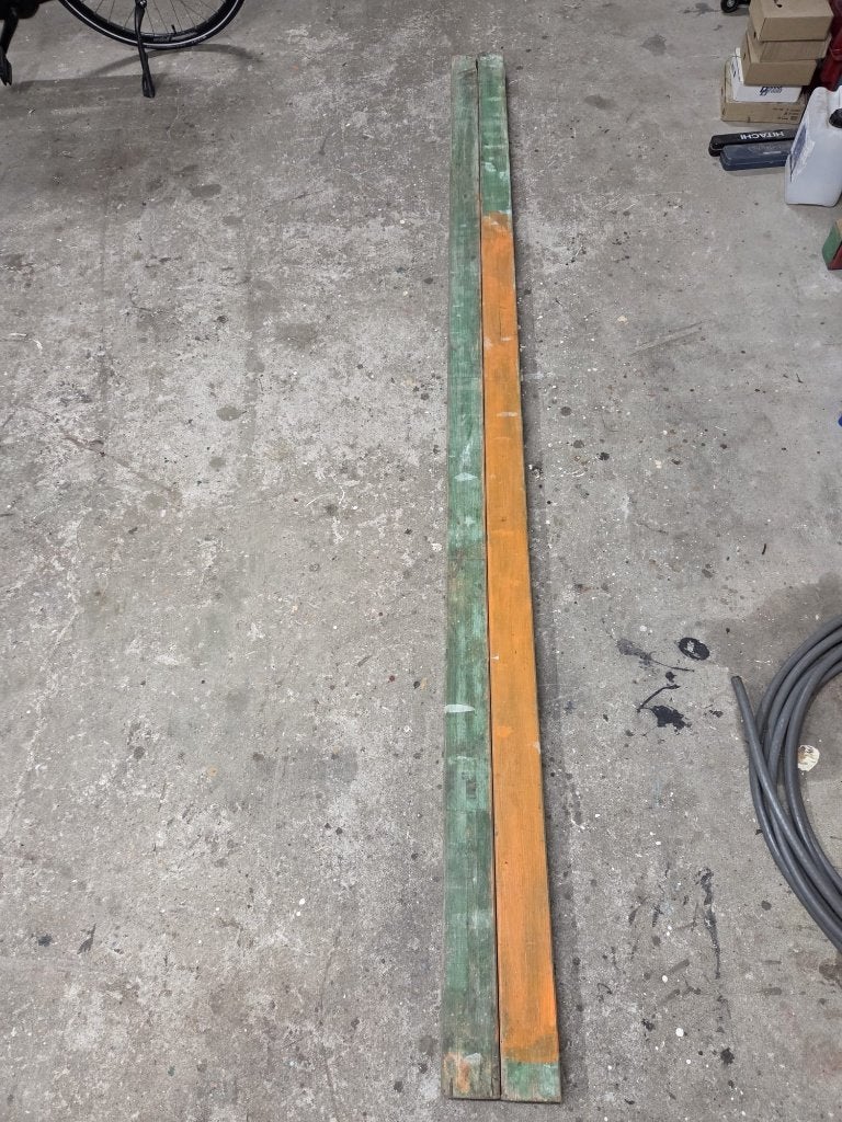 2 metselprofielen 295 lang, Ophalen, Gebruikt, 250 tot 300 cm, 50 mm of meer