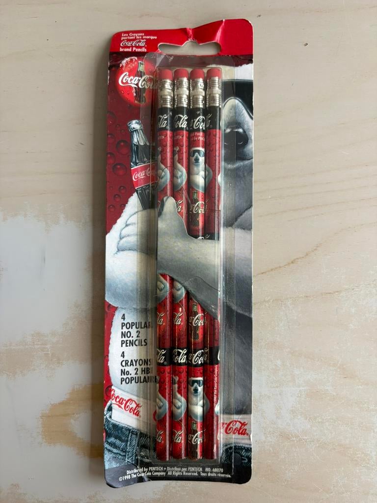 Coca cola potloden uit de jaren 90, Tuin en Terras, Ophalen of Verzenden, Zo goed als nieuw