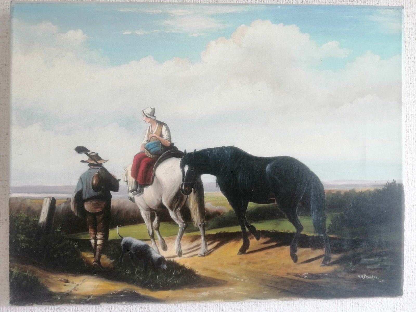 Olieverfschilderij H.H. Pijnaker 1981, Antiek en Kunst, Kunst | Schilderijen | Klassiek, Verzenden
