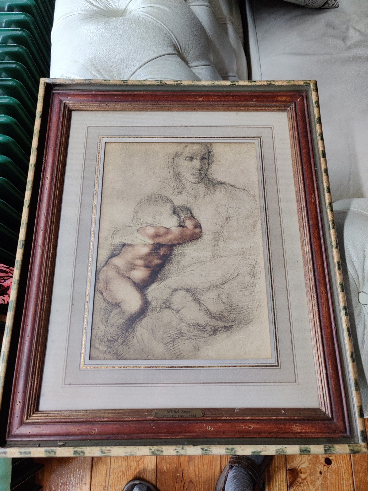 Tekening Reproductie Michelangelo (1475-1564), Antiek en Kunst, Ophalen of Verzenden