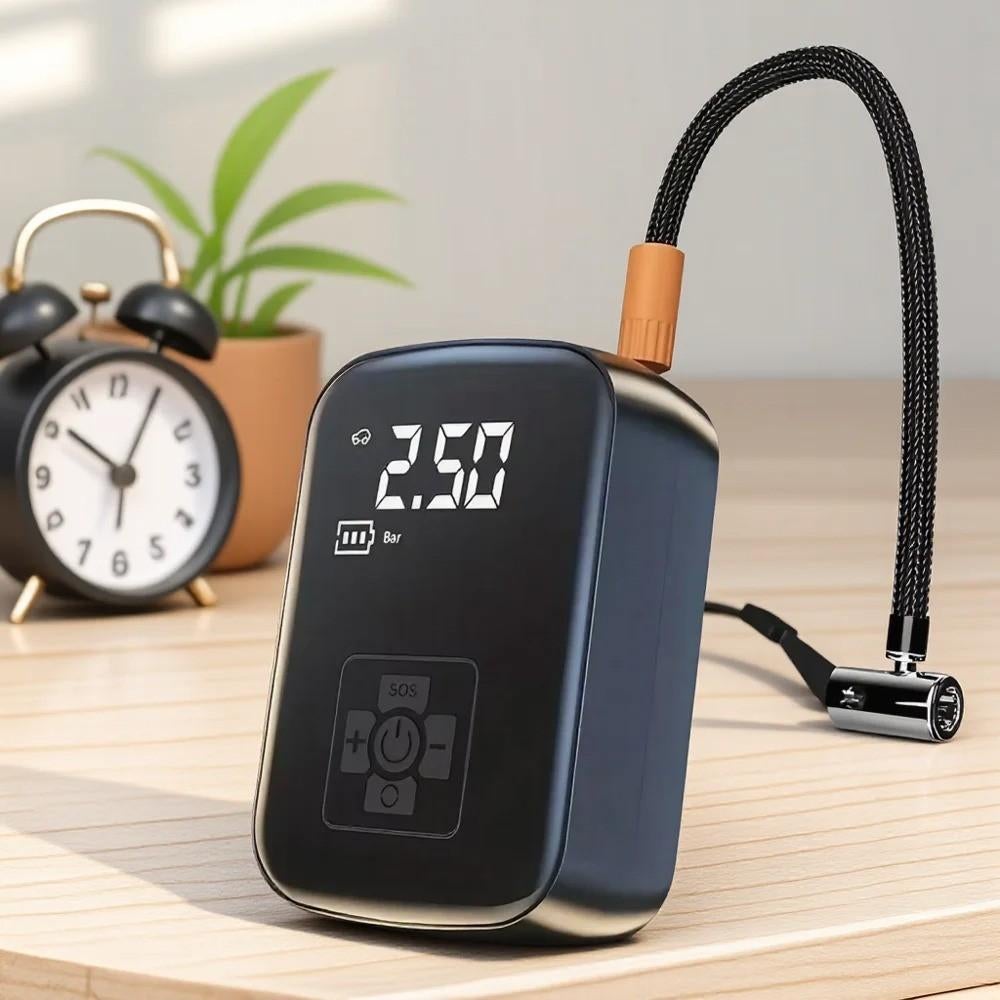 Draagbare elektrische bandenpomp 100W USB oplaadbaar, Auto diversen, Auto-accessoires, Ophalen of Verzenden, Nieuw