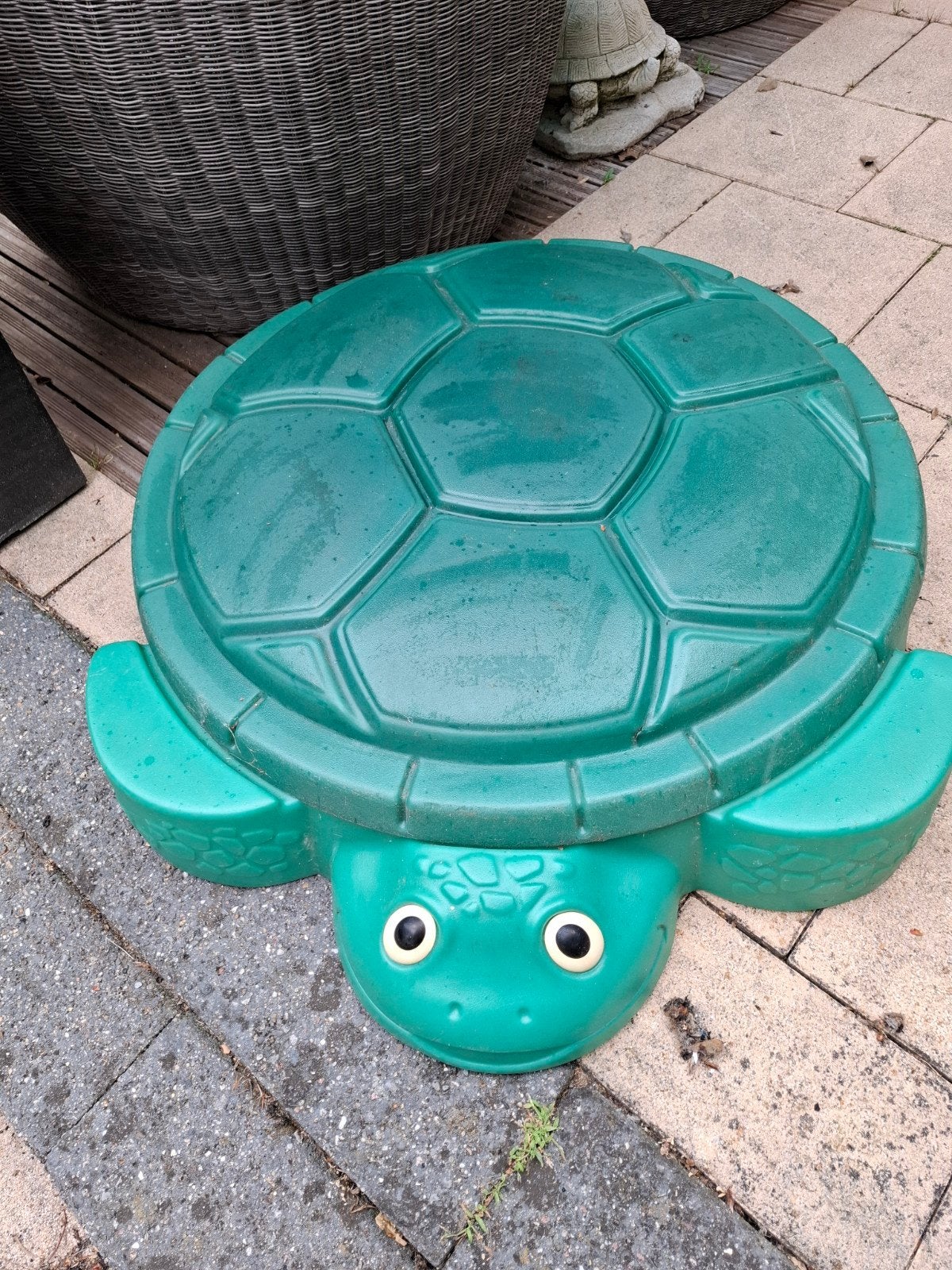 Little Tikes Schildpad Zandbak met Deksel, Ophalen, Gebruikt