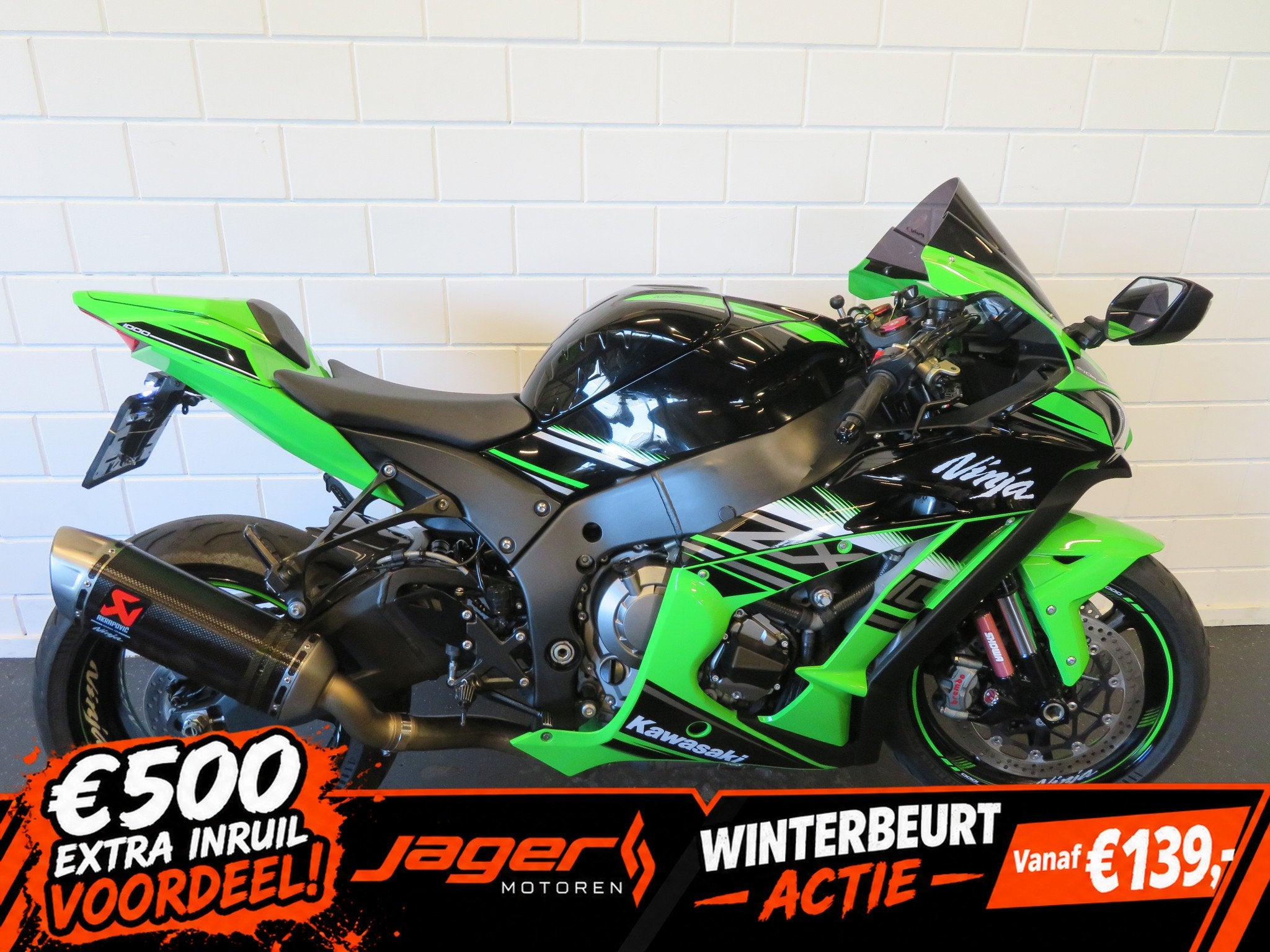 Kawasaki ZX 10 ZX10 ZX10R AKRA (bj 2016), Motoren, Super Sport, Gebruikt, Bedrijf
