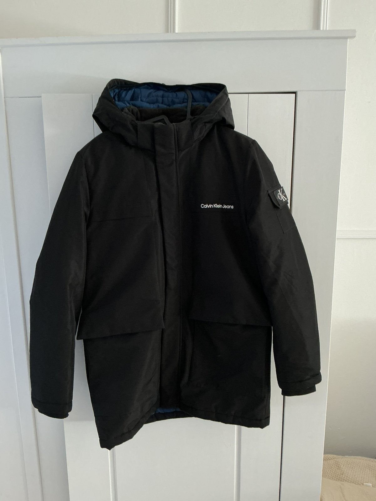 Calvin klein winterjas zwart maat 176, Ophalen of Verzenden, Zo goed als nieuw, Jongen, Jas