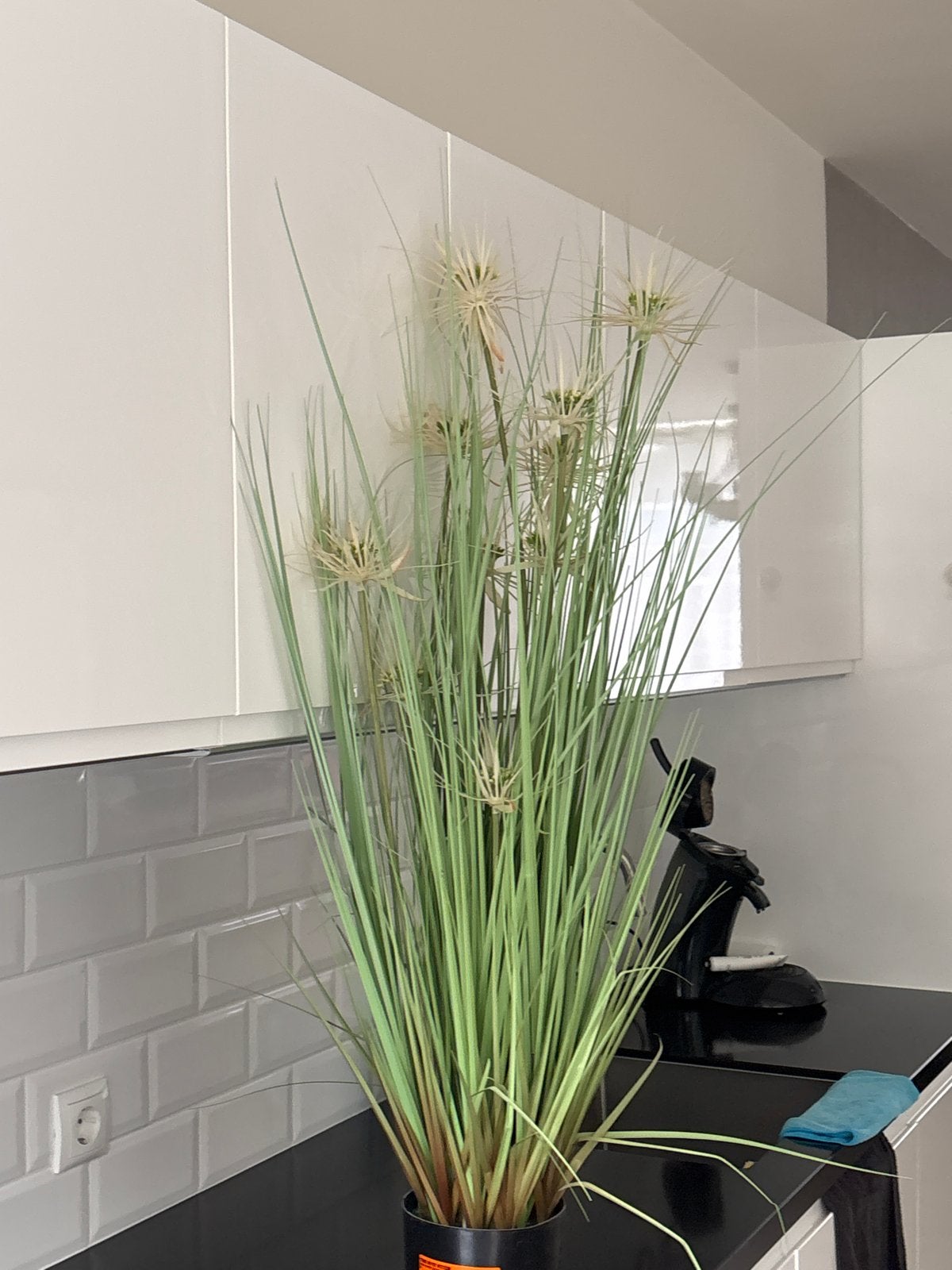 Kunstplant gras in pot, 122 cm hoog, Binnen, Groen, Kunstplant, Ophalen of Verzenden