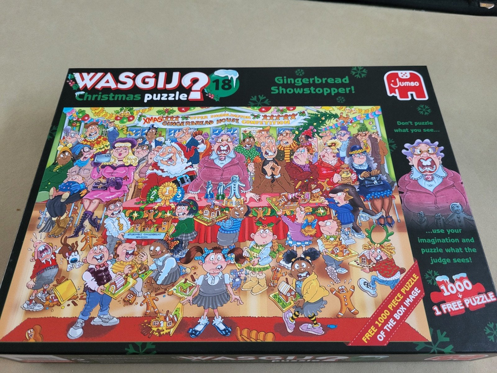 Wasgij christmas puzzle nr 18 2x 1000 stukjes, Hobby en Vrije tijd, Ophalen of Verzenden, 500 t/m 1500 stukjes, Zo goed als nieuw