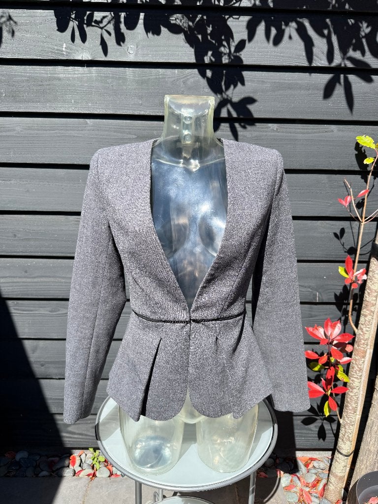H&M Grijze blazer m. 36, H&M, Ophalen of Verzenden, Zo goed als nieuw, Jasje