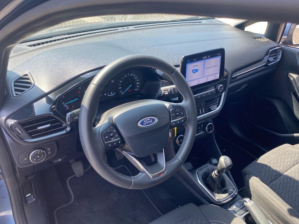 Ford Fiesta 5-deurs 1.0 EcoBoost Hybrid Titanium NL auto | A, Auto's, Ford, Voorwielaandrijving, 12 maanden, Gebruikt, Blauw