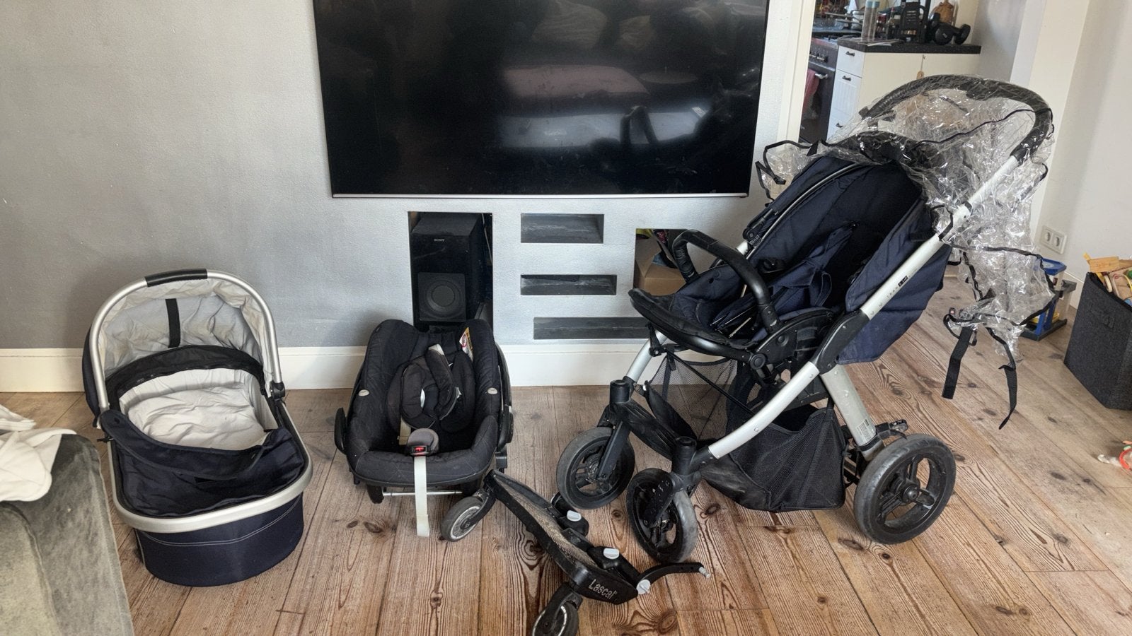 Mutsy Combiwagen met autostoel, reiswieg en accessoires, Ophalen, Gebruikt, Combiwagen, Mutsy