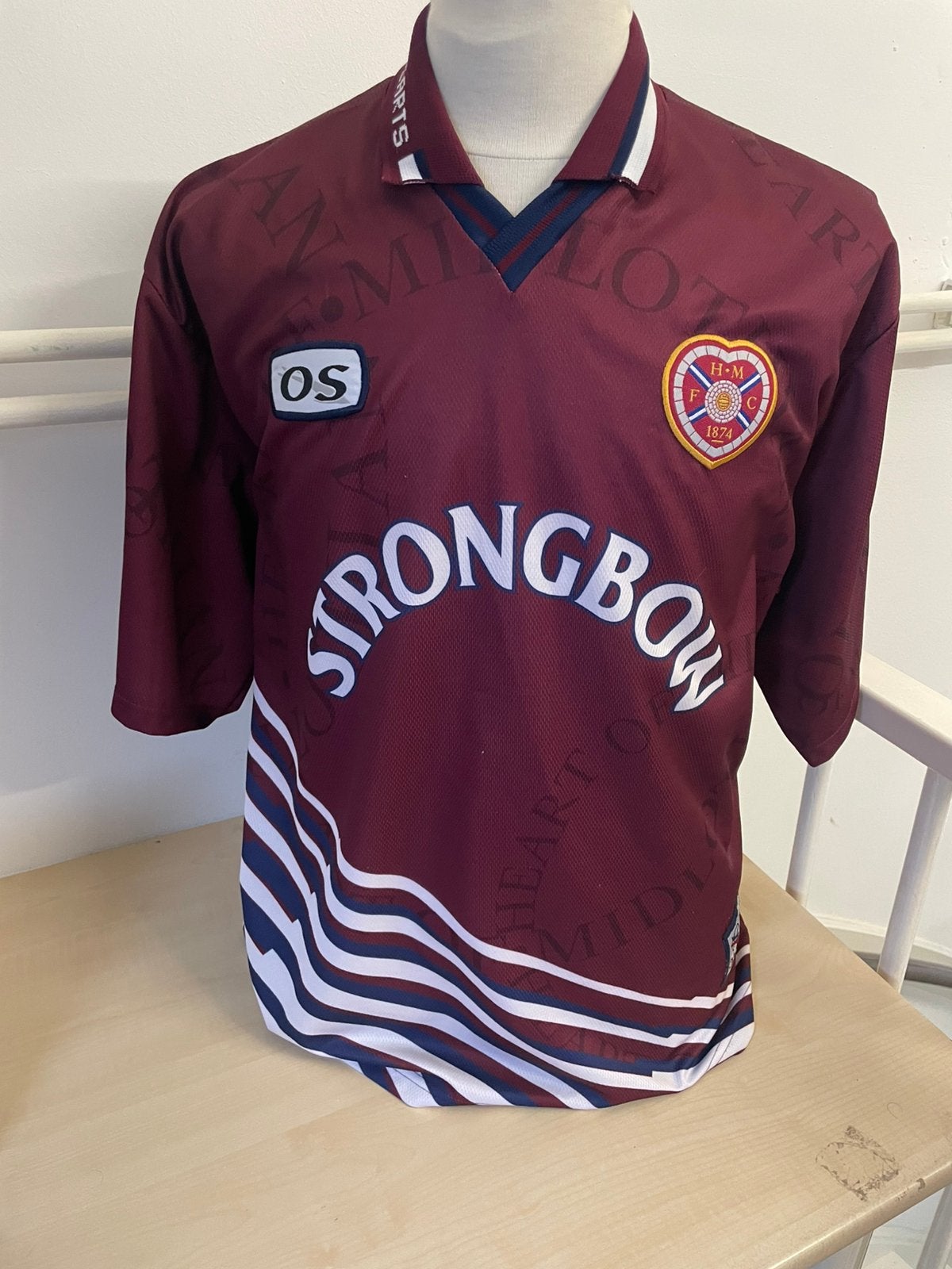 Vintageshirt Hearts of Midlothian, Ophalen of Verzenden, Gebruikt, Buitenlandse clubs, Shirt