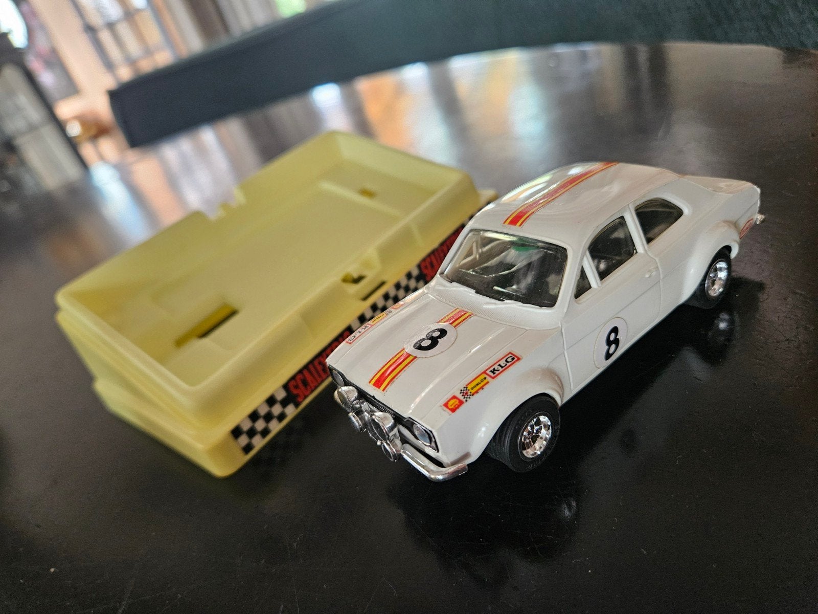 Scalextric Ford Escort MK1 Rally Auto - Vintage Slotrace, Overige merken, Auto, 1:32 tot 1:50, Ophalen of Verzenden