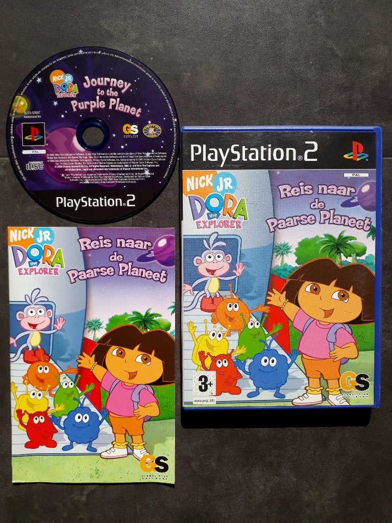 PS2 - Dora the Explorer - Reis Naar De Paarse Planeet, Avontuur en Actie, 1 speler, Ophalen of Verzenden, Zo goed als nieuw