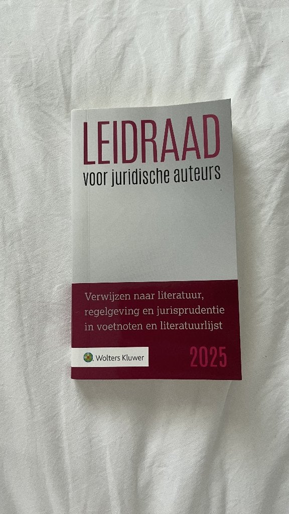 Leidraad voor juridische auteurs 2025, Boeken, Studieboeken en Cursussen, Ophalen of Verzenden, Alpha, Nieuw, Niet van toepassing