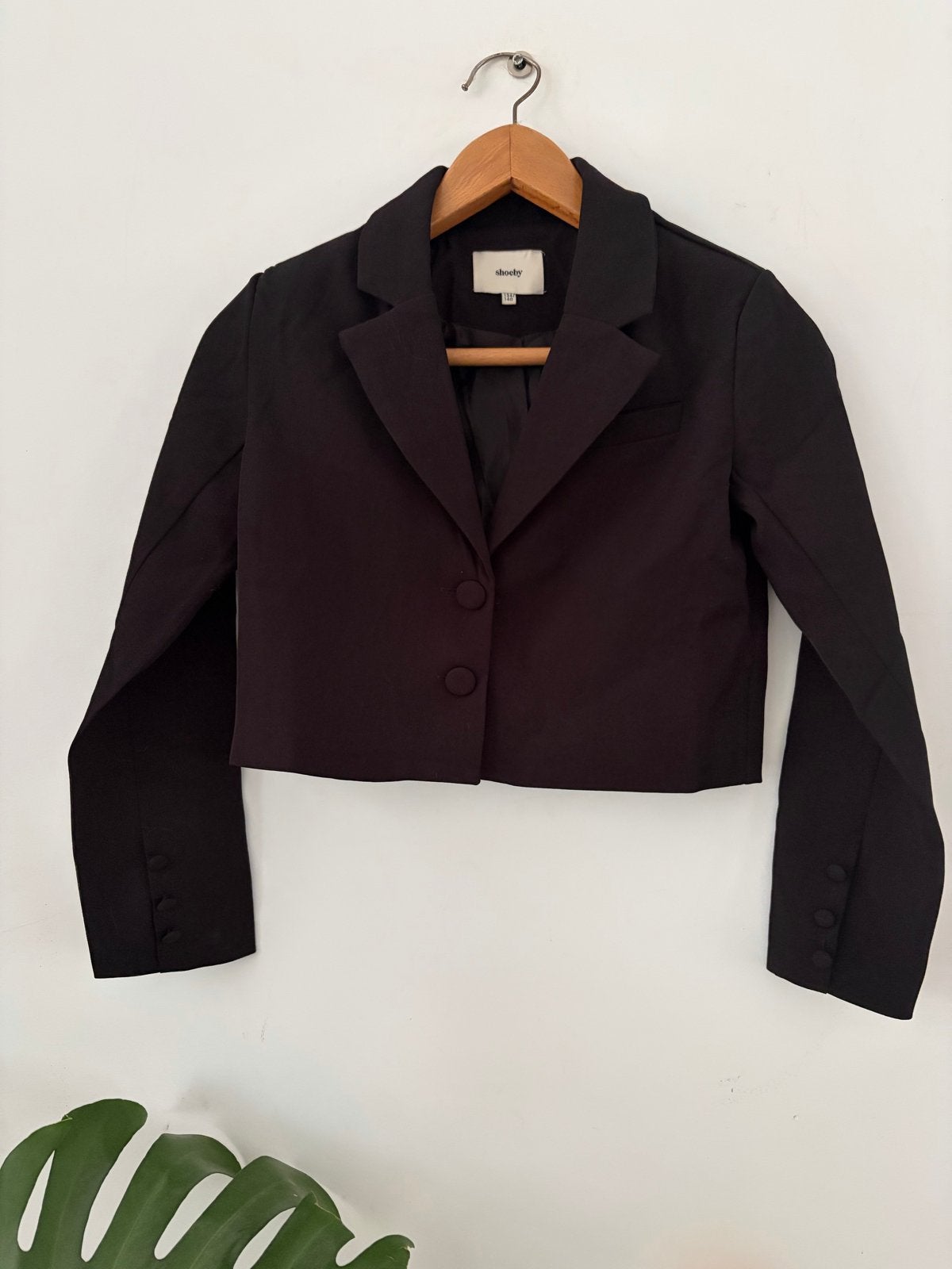 Shoeby zwart cropped jasje colbert blazer maat 134/140, Ophalen of Verzenden, Zo goed als nieuw, Meisje, Jas