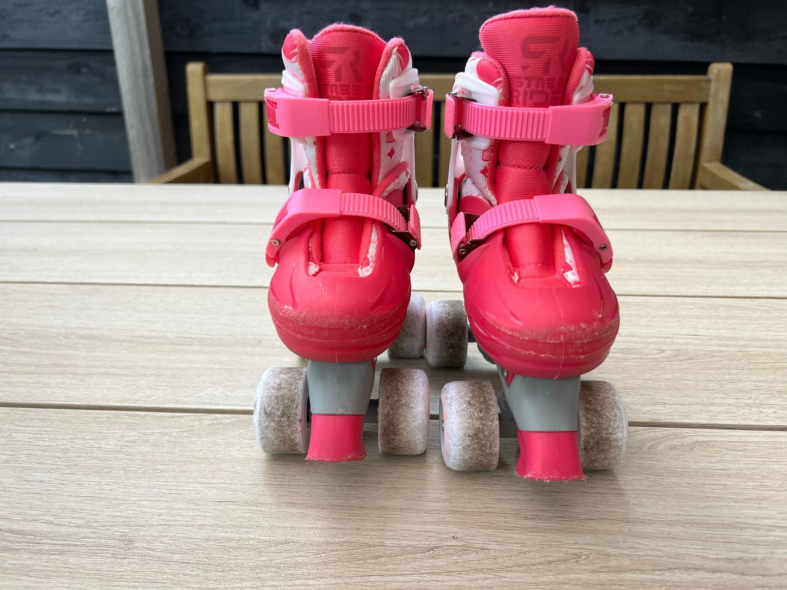 Free Rider rolschaatsen verstelbaar maat 31-34 roze, Ophalen, Verstelbaar, Gebruikt, Kinderen