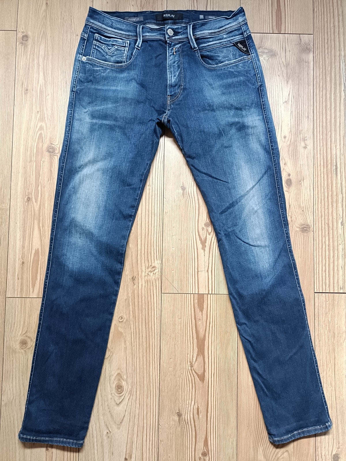 Replay anbass hyperflex maat 33-34, Ophalen of Verzenden, Zo goed als nieuw, Blauw, W33 - W34 (confectie 48/50)