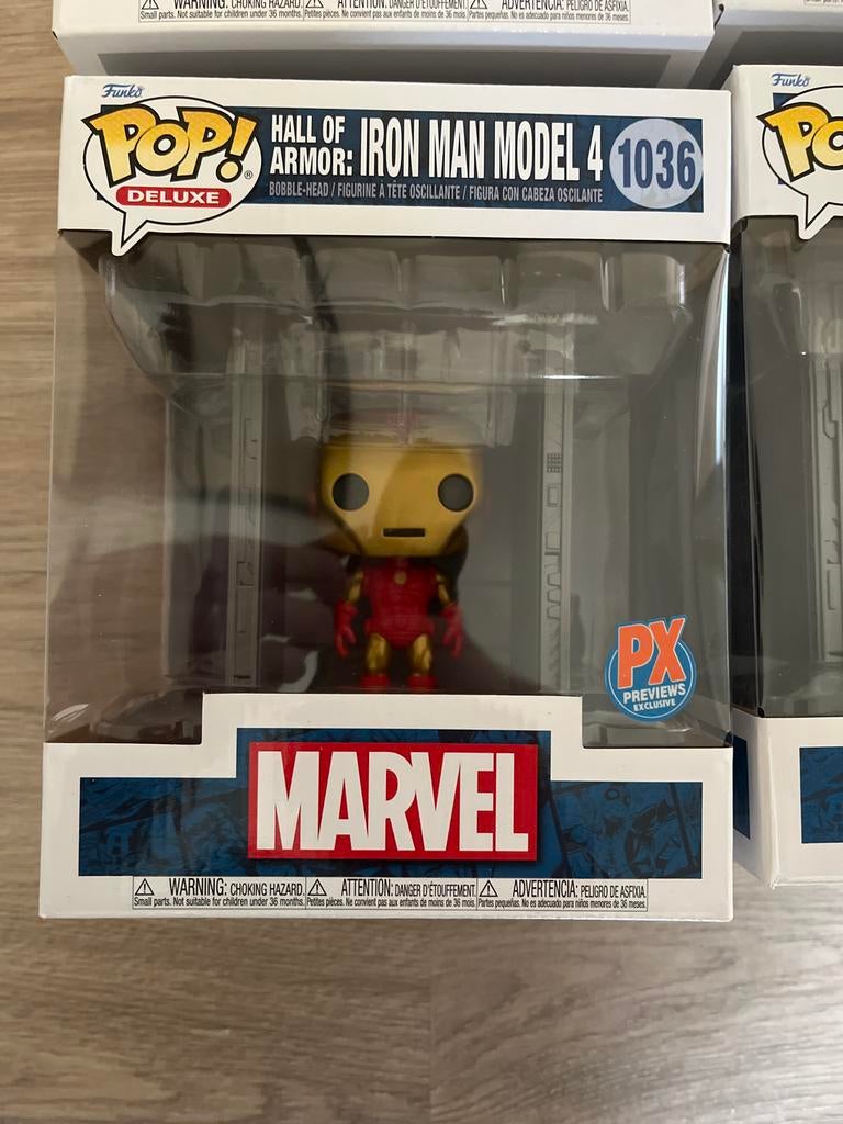 Funko Pop! Iron Man Model 4 (1036) - Hall of Armor Deluxe, Kinderen en Baby's, Speelgoed | Actiefiguren, Ophalen of Verzenden
