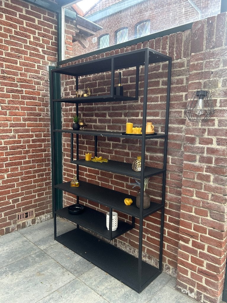 Stalen kast, Ophalen, Gebruikt, 100 tot 150 cm, Zwart staal
