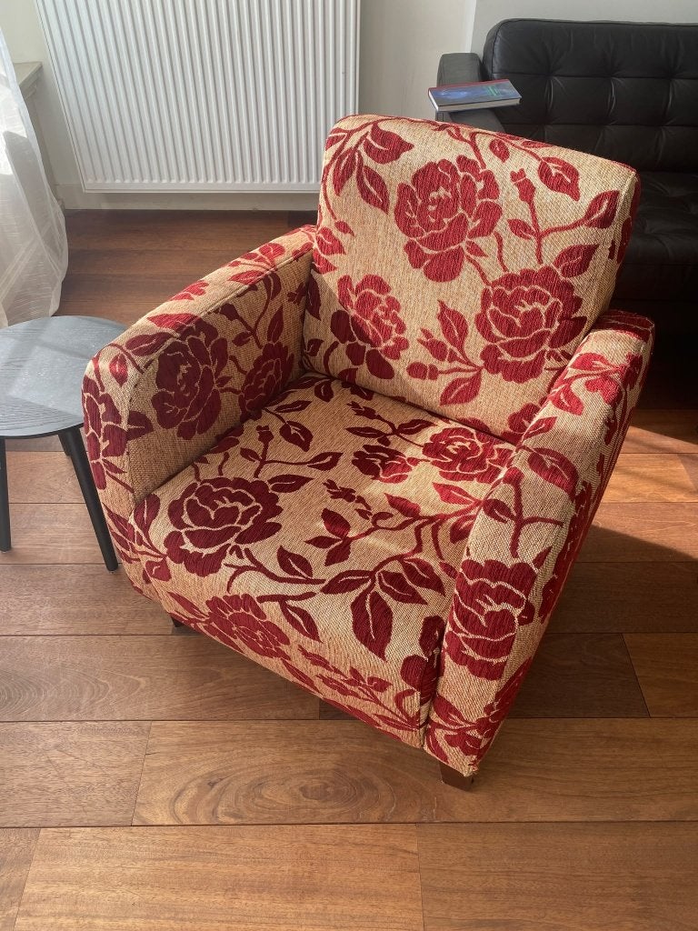 fauteuil bloem, Ophalen, Gebruikt, 75 tot 100 cm, Stof