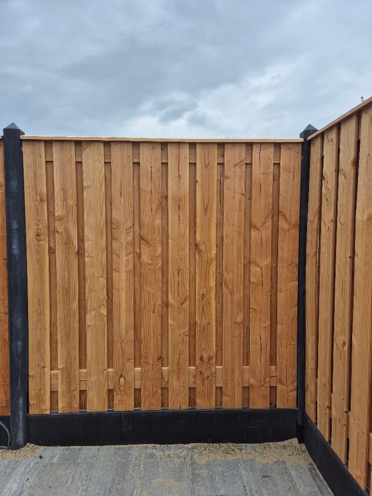 (Douglas) Hout beton schutting, Tuin en Terras, Schuttingen, Ophalen, Minder dan 3 meter, Nieuw, 2 meter of meer