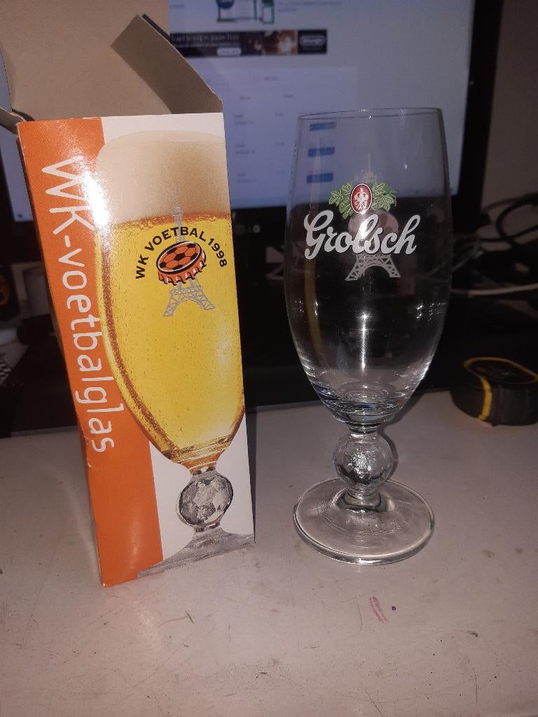Grolsch WK voetbalglas 1998 (Z197-135), Ophalen of Verzenden, Nieuw, Grolsch