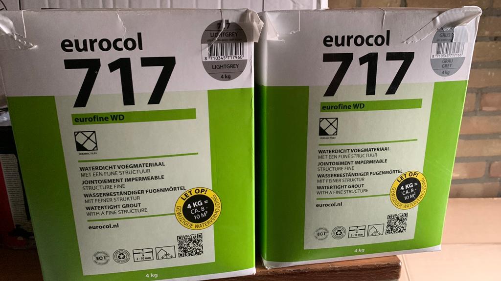 Voegmortel Eurocol 717 Grijs en Lichtgrijs (2x 3kg), Ophalen, Nieuw