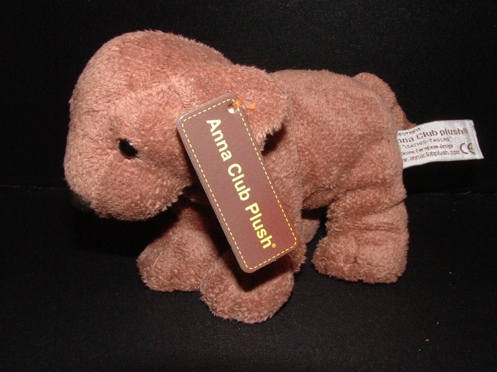 ANNA CLUB PLUSH HOND KLEIN VELOURS BRUIN MET HARDE, Verzenden, Nieuw, Overige typen