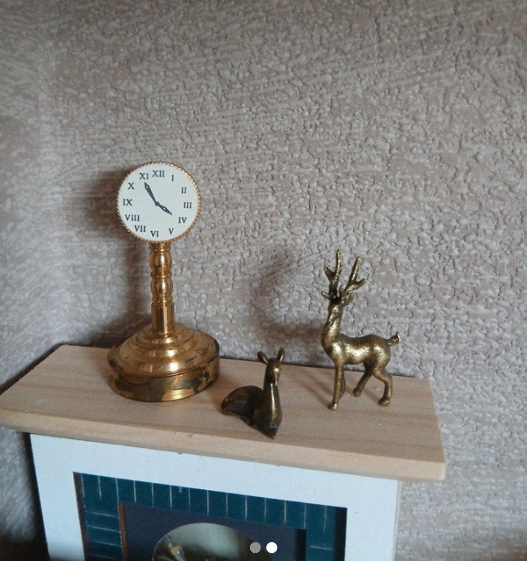 Miniatuur klokje van zwaar ijzer - Poppenhuis of decoratie, Ophalen of Verzenden, Nieuw, Poppenhuis