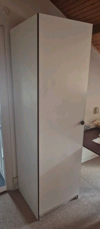 Witte kast met planken (205x60x60), Modern, 150 tot 200 cm, 25 tot 50 cm, Overige houtsoorten