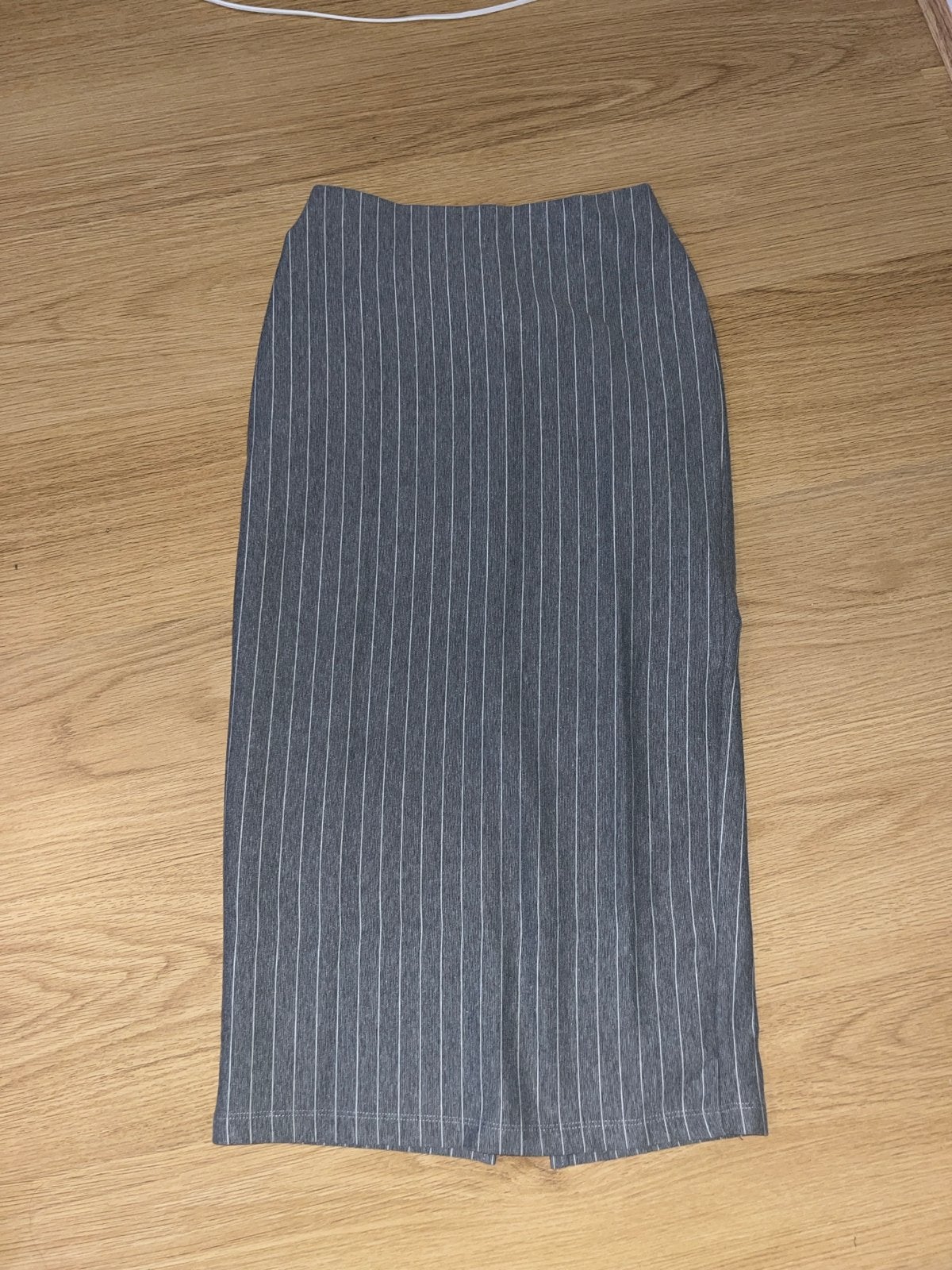 Grijze gestreepte rok, Ophalen of Verzenden, Zo goed als nieuw, Maat 34 (XS) of kleiner, Grijs